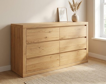 Minimalist Modern 6-Drawer Dresser Plans | DIY Console Dresser Build Guide | Small Bedroom Chest Woodworking Plans | Digital Download PDF