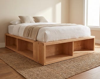 Storage Bed Woodworking Plans | Captains Bed Build Plans | DIY Platform Bed Frame with Drawers | Woodworking Blueprint PDF Download