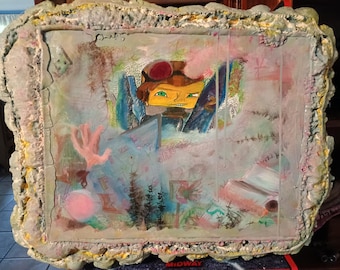 Psychonauts 2 Raz 3D Mixed Media Painting with Foam Cloud Frame