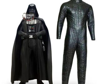 Jednoczęściowy skórzany kostium cosplayowy w stylu 501. Legionu Mrocznego Lorda – kostium złoczyńcy, skóra naturalna, PU