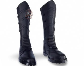 Michael Keaton Inspired 1989 Cosplay Boots Leather Superhero Bat Shoes 1992 Returns Armor Boots