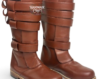 Obi-Wan Kenobi AOTC Skórzane Buty Cosplay – Ręcznie Robione Buty Rycerza Jedi, Atak Klonów Dokładnie