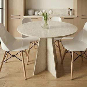 Runder Esstisch 90 cm 100 cm, Kleiner Küchentisch, Moderner Minimalistischer Tisch, Skandinavische Möbel, Wohnungssen