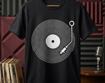 T-shirt platine vinyle Dot | T-shirt musique rétro