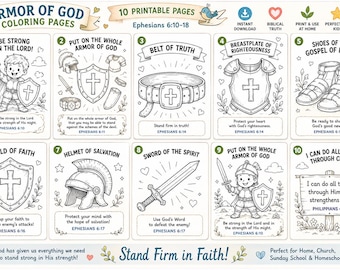 The Whole Armor of God Coloring Activity Pack!
