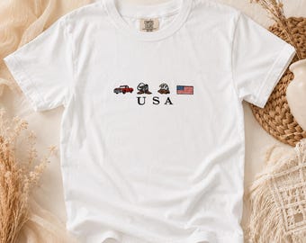USA Icons Pullover Embroidered Shirt