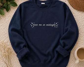 Meet Me at Midnights Embroidered Pullover Sweatshirt