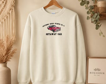 Getaway Car Embroidered Pullover Sweatshirt