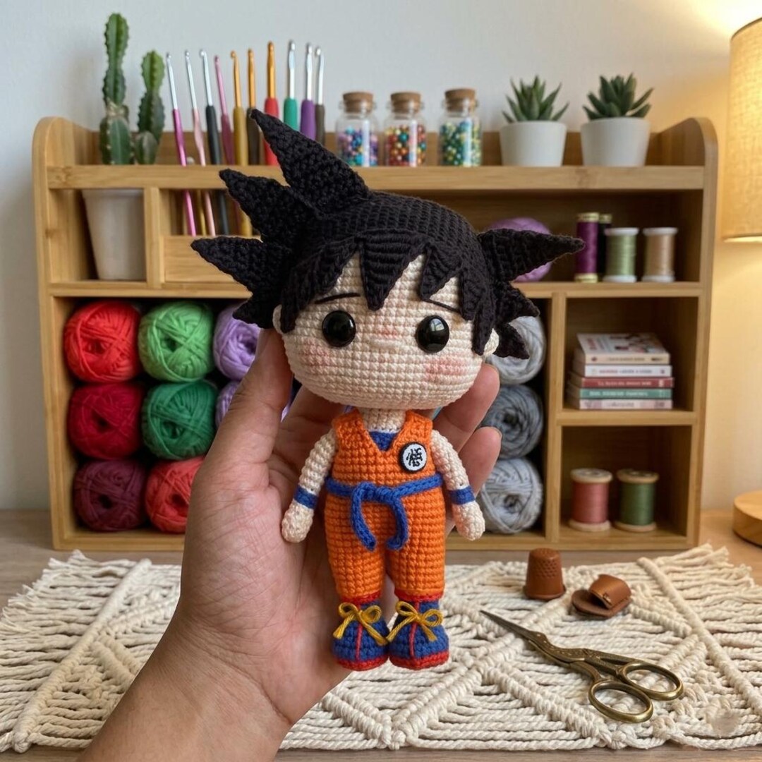 Goku Dragon Bull Crochet Pattern Amigurumi, Super Saiyan Blue & Red ...