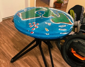 Ocean Epoxy River Coffee Table: Handmade Wood Resin Fish Furniture