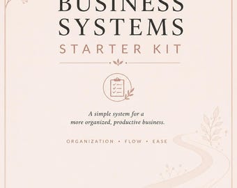 Business Systems Starter Kit | Small Business Planner, Workflow Workbook (Editable PDF)