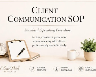 SOP: Client Communication | Editable Word Template | Business Operations SOP