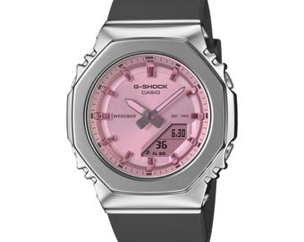 Anpassad graverad Casio G-Shock GM-S2110PG-1A4, roséguldsvart klocka, personlig present till henne, lyxig G-Shock