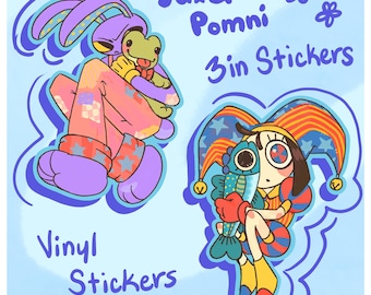 Pomni and Jax Plush Stickers
