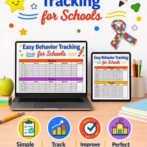 Arkusz śledzenia zachowań uczniów | Szablon ABA i gromadzenia danych behawioralnych (Arkusze Google)