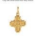 14K SOLID Gold Tiny Miniature 8mm x 8mm 4 Four Way ITSY BITSY  Medal Pendant Charm 
