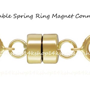 14K Rose Gold Strong Magnetic Jewelry Clasp with Spring Ring Clasp - DA0249  - Broadway Jewelry & Rare Coins