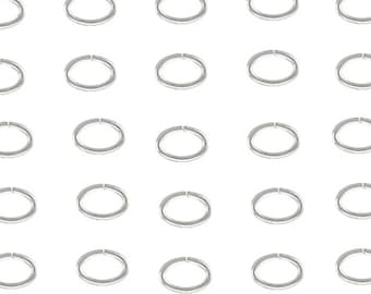 OVAL Shape Sterling Silver 925  3mm x 5mm 20 gauge  Small Open Jump Ring Bail Bale Findings for charms or pendants