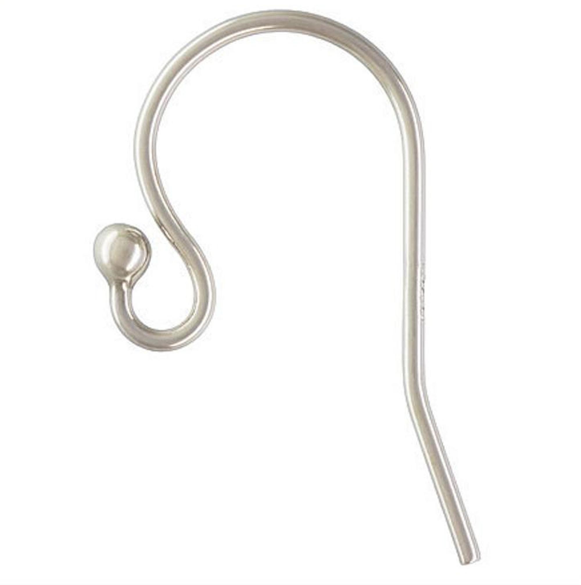 14k Yellow Gold Shepherd Hook Ear Wire 15mm (1-Pair)