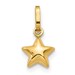Real 14K 14kt Gold Tiny Itsy Bitsy Puffed 3D Star Pendant Charm Made in Italy 