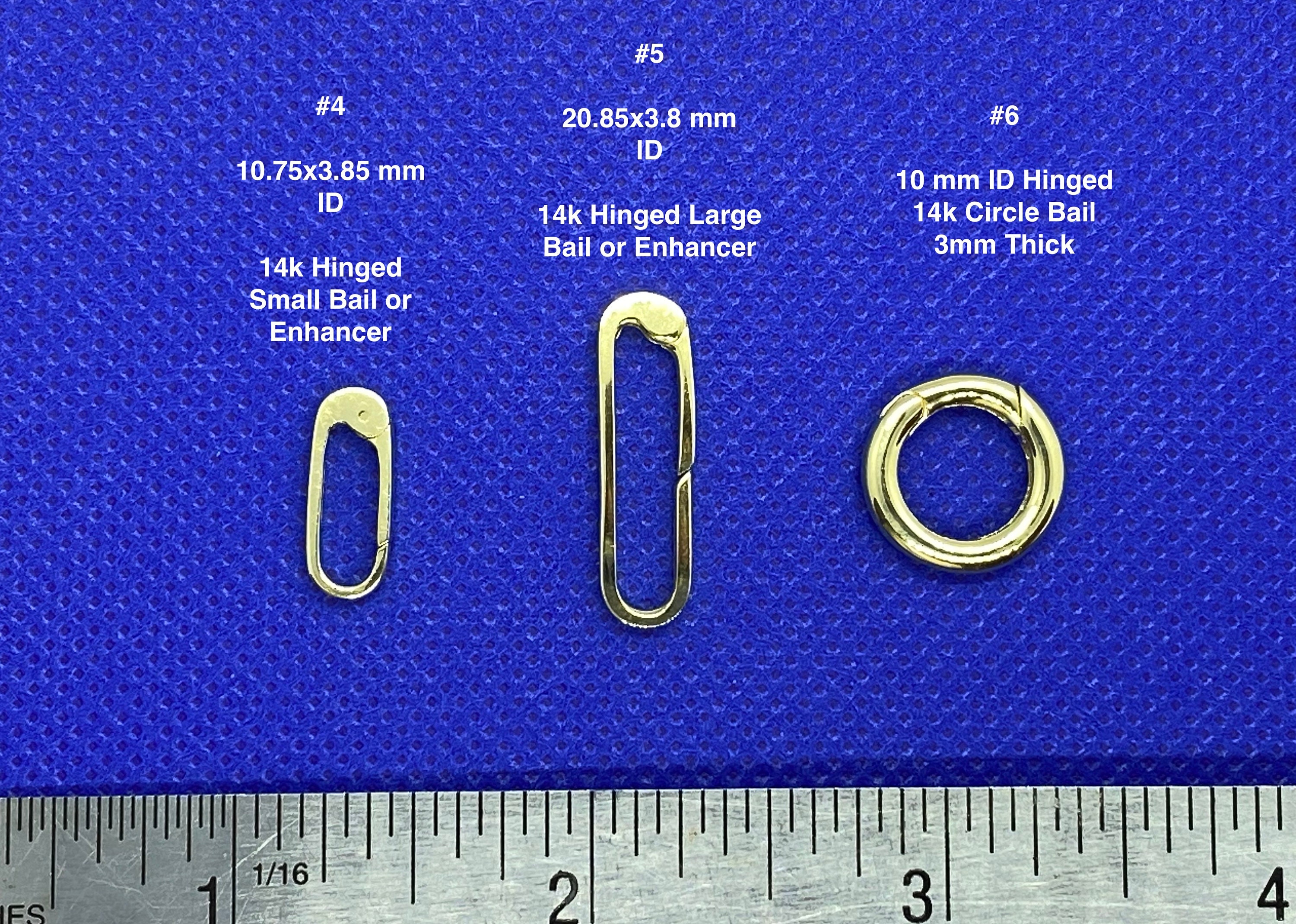 15mm Assorted Metals Hammertone Pinch Bail, 1 Count