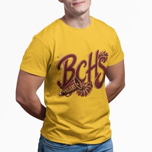 BCHS trojan mascot Script Tee | School Spirit Shirt, Cheer Graphic