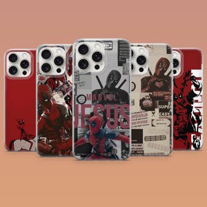 Deadpool Phone Case Marvel Anti-Hero Comic Aesthetic Cover for iPhone 17 16 15 14 13Samsung S26Ultra S25 S24 S23FE A56 A17 A16Pixel 10a 9Pro