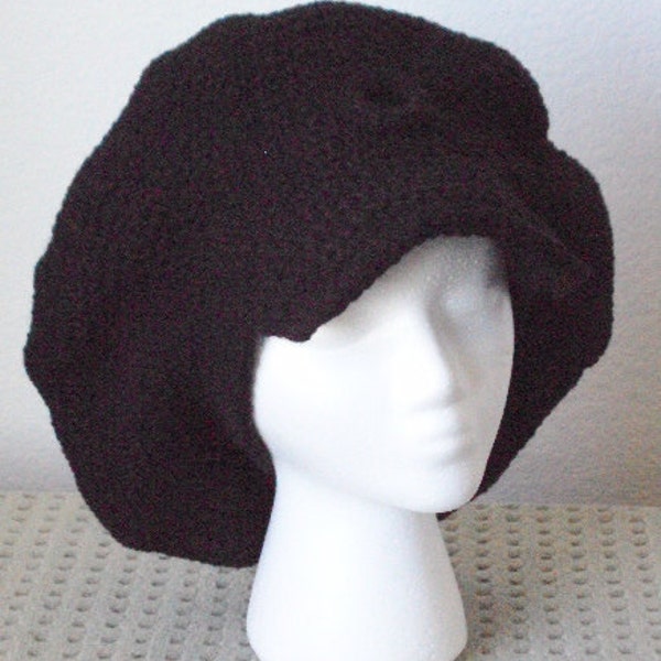 SALE Black Friday Etsy Cyber Monday Etsy Free Shipping Black Newsboy Inspired Slouchy Hat