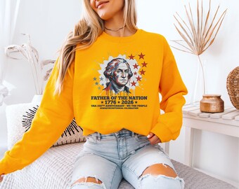 Founding Father 4th of July Design, Washington, 250th Anniversary