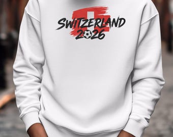 Switzerland Flag Football Fan T-Shirt, 2026 Soccer World Tournament.