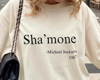 Shamone  Ivory Oversized Pop Legend Fan Gift Tee