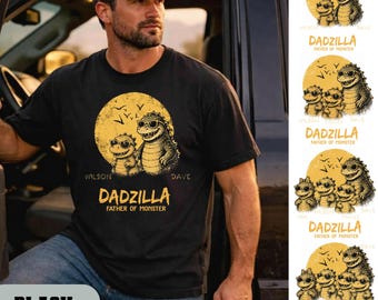 Dadzilla Father of Monsters Personalized Shirt, Custom Kids Names Dad Tee, Funny Father's Day Gift, Dad Birthday Shirt
