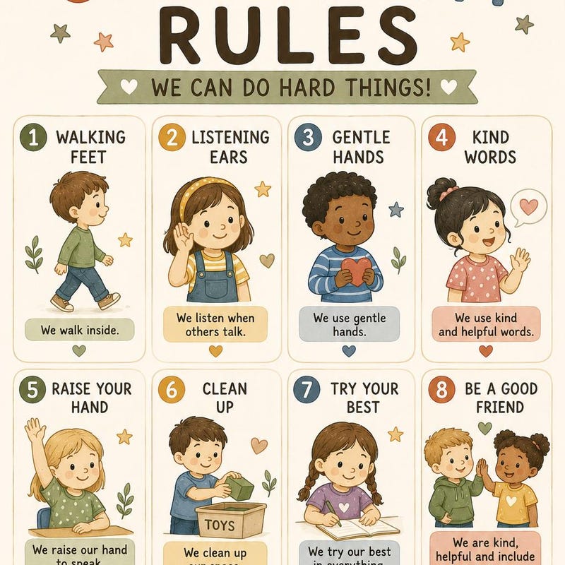 Poster Template Classroom - Etsy