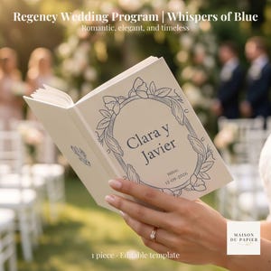 Catholic Wedding Ceremony Booklet, Floral Church Program Template, Printable Wedding Mass Guide, Editable Religious Service