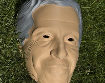 Jeffrey Epstein-mask - Plastmask i Nixon-eran-stil - Politisk kostymmask