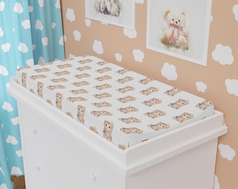 Fodera per fasciatoio Tumble Thimble, lenzuolo per fasciatoio, morbida fodera per cameretta, biancheria da letto neutra per neonati, fodera per fasciatoio con simpatici animali