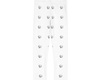 Leggings infantiles con estampado de perro: cómodos, de poliéster y elastano, elásticos en 4 direcciones, con cintura elástica.