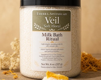 Veil Milk Bath Ritual | Coconut Milk Bath Soak | Soft Floral Bath | Oatmeal Bath Soak | Luxury Bath Soak | Dry Skin Soothing Bath