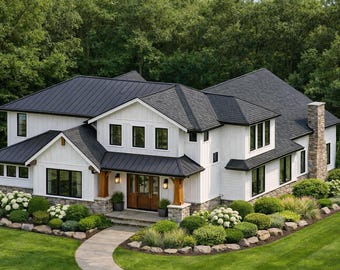 Smith Point House Plan • 3 Bed Modern Farmhouse • Refined 2-Story 3281 Sq Ft (PDF Drawings)