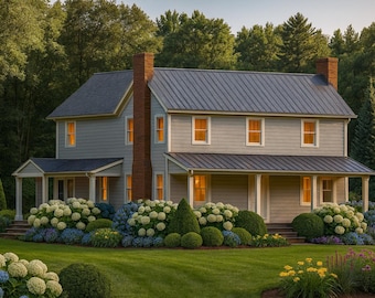 Mattituck House Plan • 2 Bed Farmhouse • Charming 2-Story 2042 Sq Ft Well-Priced (PDF Drawings)