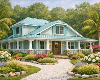 Westhampton House Plan • 3 Bed Craftsman Home • Charming Small-Scale 2-Story 1616 Sq Ft (PDF Drawings)