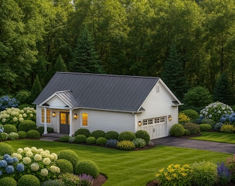 Woodsburgh ADU Plan • 1 Bed Accessory Dwelling Unit • Full Kitchen and Bath 765 Sq Ft (PDF Drawings)