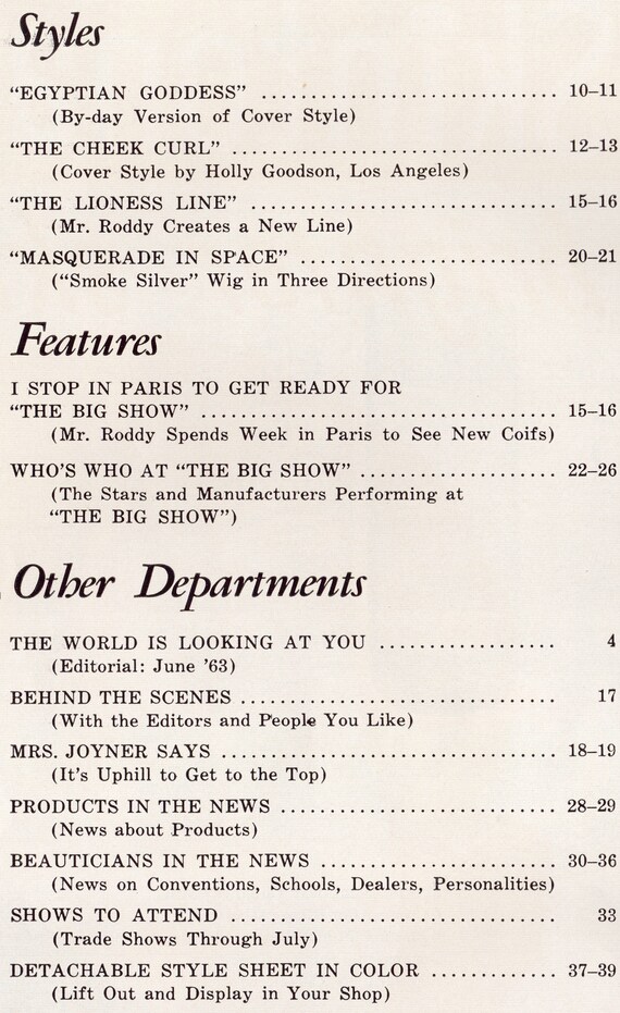 1963 Beauty Trade - June - Etsy