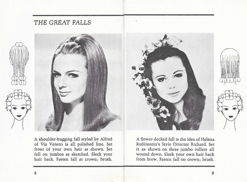 1967 Hair Styles and Sets for Long Hair - Etsy España