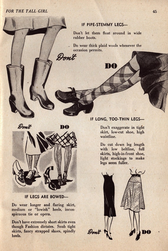 1943 the Tall Girl Fashion Do's and Don'ts 