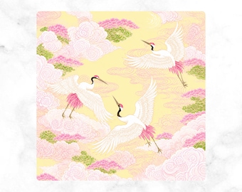 Japanese Crane Mahjong Mat, Chinese Cloud Design, Mah Jong Mat, Preppy Chinoiserie Style, Mahjong Party, Game Night Gift