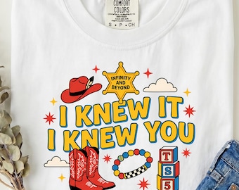 Retro Toy Story 5 PNG, I Knew It I Knew You Cowgirl Boots Friendship Bracelet Shirt Design Graphic Download