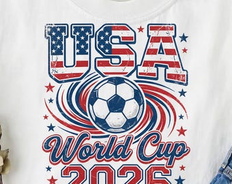 USA World Cup 2026 Soccer png, Patriotic Fan Shirt Design, Soccer Ball usa Flag Sublimation, Instant Download, 5 PNG Digital Files
