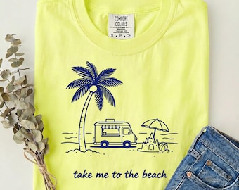 Take Me To The Beach PNG Bundle, Summer Tote Bag Design, Palm Tree PNG, Beach Vibes Digital Download, Sublimation File, Instant Download