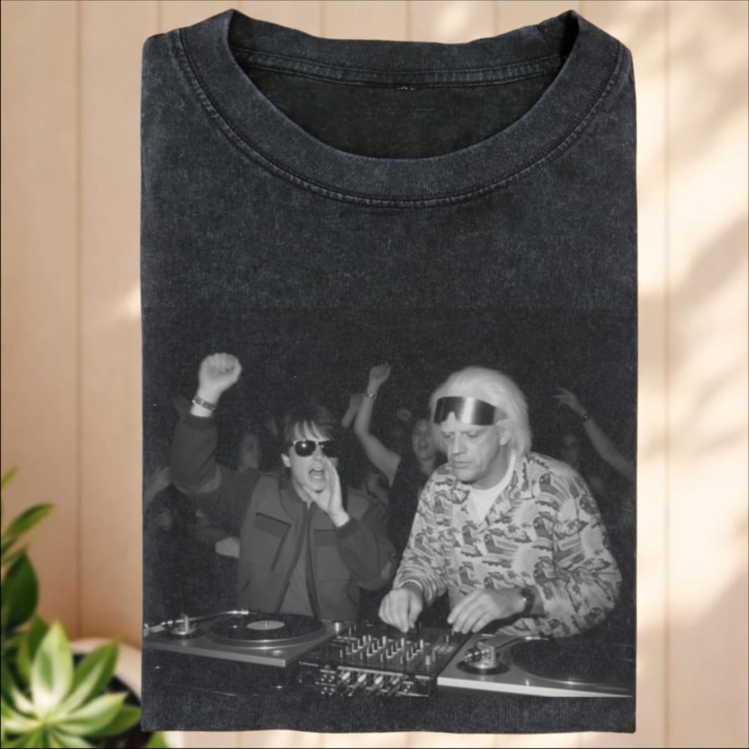 Back to the Future DJ Shirt, Marty Mcfly Doc Brown Retro Movie Tee - Etsy